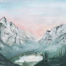 Kids pastel patterned mountains wallpaper mural childrens. Rainier Wallpaper Mural Project Nursery