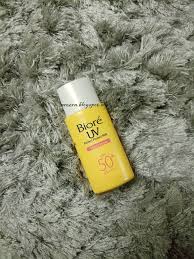 I use it on my face even though i think it's technically a body sunscreen? Skincare Biore Uv Perfect Protect Milk Spf 50 Pa Yellow Bottle Review