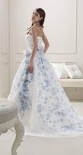 Wedding Dress With Blue Accent From Fabio Gritti Blue Wedding Dresses Wedding Dress Blue Accent Blue Wedding Gowns