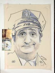 One-off Hand-drawn Portrait of Al Molinaro From Happy Days and the Odd  Couple, in Charcoal and Pastel