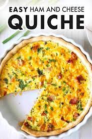 Easy Ham And Cheese Quiche Recipe Recipe Quiche Recipes Ham And Cheese Quiche Cheese Quiche Recipe