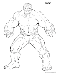 1 2 3 4 5 6. Hulk From The Avengers Coloring Pages Printable