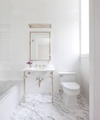 Built with black nickel and glass shelves, this industrial looking bookcase is multipurpose. Bathroom With Polished Nickel Medicine Cabinet Transitional Bathroom