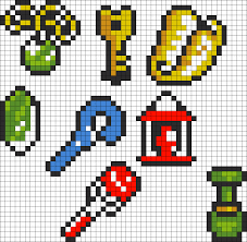 Grid to pixel art (self.gimp). Download Legend Of Zelda Link To The Past Items Perler Bead Legend Of Zelda Link To The Past Pixel Art Png Image With No Background Pngkey Com