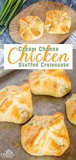 Chicken Cream Cheese Croissants Devour Dinner Cream Cheese And Shredded Chicken Filled These Flaky Croissants They Are Packed Full Recipes Food Yummy Food