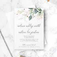 Eucalyptus Wedding Invitation Set Template Invitation Only Etsy Wedding Invitation Templates Wedding Invitations Leaves Eucalyptus Wedding Invitation