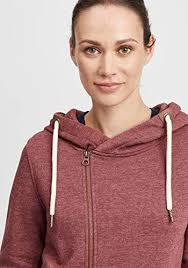 OXMO Vicky sweatjacka för kvinnor, huvjacka med huva, Wine R Mel (7989853),  M : Amazon.se: Mode