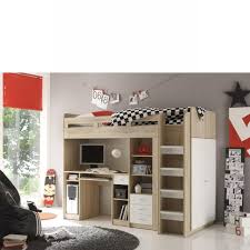 Hochbett Unit Eiche Sonoma Nb Weiss Inkl Schreibtisch Bett Kinderzimmer Mdf Kinderbetten Kinder Mobel Jahnichen Center Gmbh