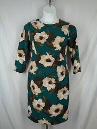 Check spelling or type a new query. Banana Republic Floral Dress Size 8 Sheath Teal Green Blue New Ebay