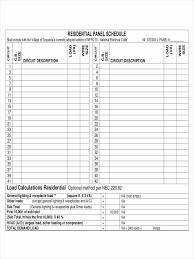 Bus driver schedule template free transportation sample. Free Electrical Panel Directory Template Circuit Breaker Directory Template Stcharleschill Template