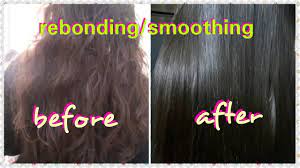 Hair Rebonding Before And After Permanent Hair Straightening Hair Rebonding Before And After Rebonded Hair