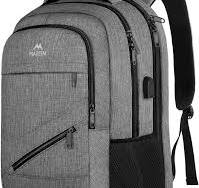 MATEIN Zaino Porta PC, 17 Pollici Zaino Uomo Lavoro con Porta di Ricarica  USB, Grande Impermeabile Zaino per Scuola Università Ufficio Viaggio TSA,  ...