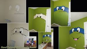 Collection by shannon bryant michel. Ninja Turtle Room Wall Leonardo Green Paint Mural Hand Painted Kids Bedroom Room Ckgraphics Aol Com Turtle Room Ninja Turtle Room Boys Room Mural