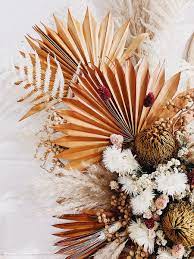 Rustic Orange Sun Palm Leaves Dried Sun Palms Afloral Com Dried Flower Arrangements Boho Wedding Decorations Dried Flowers