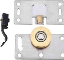 2pcs Cabinet Door Sliding Wheel 75x38mm Stainless Steel Single Cupboard  Door Roller Furniture Roller Wheels Suitable for Closet Doors Wardrobe Doors