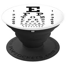 Eye Chart Snellen Design For Eye Doctors Optometrists Popsockets Grip And Stand For Phones And Tablets
