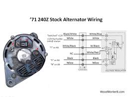 Typical alternator wiring diagram an alternator is a three. 240z Alternator Upgrade Woodworkerb