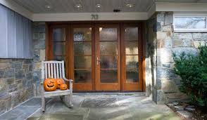 If your neighbors are too far away to hear, a burglar can brute force through any door pretty quickly. Front Glass Door Designs For Home