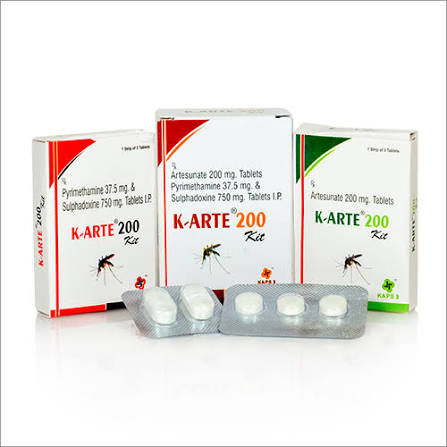 Artesunate 200 Mg Pyrimethamine 37.5 Mg And Sulfadoxine 750 Mg Tablets Ip - Storage Instructions: Cool & Dry Place at Best Price in Surendranagar | Kaps Three Life Sciences Private Limited