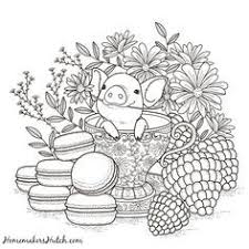Pig In A Tea Cup Adult Coloring Page Coloring Pages Coloring Books Animal Coloring Pages
