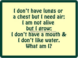 Guess The Word I Don T Have Lungs Or A Chest But I Need Air Bhavinionline Com Word Riddles Words Guess The Word