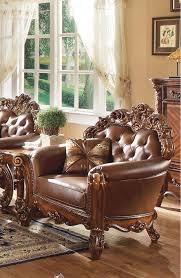 Victorian Oversized Sofa Set 3pcs Vendome 52000 Cherry Pu Cherry Wood Acme Vendome 52000 Set 3 The perfect reclining loveseat is stylish, comfortable, and affordable.