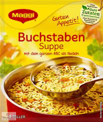 This fills me up and requires less than 10 minutes to prepare. Maggi Guten Appetit Alphabet Soup