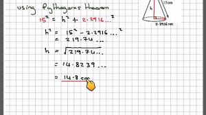 This online calculator will calculate the various properties of a right circular cone given any 2 known variables. Calculating Height Radius And Volume Of A Cone Youtube