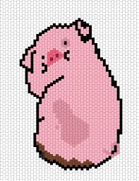 Waddles Kandi Pattern Perler Bead Art Pixel Art Pattern Pony Bead Patterns