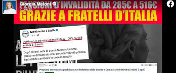 Inoltre la pensione di invalidità, deve essere aumentata agli invalidi civili totali, senza attendere il raggiungimento dell'età e per coloro che hanno compiuto 18 anni di età e che non percepiscono redditi annuali pari o superiori a da quando partiranno gli aumenti per le pensioni di invalidità in italia? Meloni Ridicolizza I 5s Le Pensioni Di Invalidita Sono Aumentate Grazie A Noi E Loro Lo Nascondono Secolo D Italia