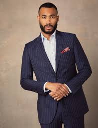 Unfollow navy blue mens suit to stop getting updates on your ebay feed. Men S Navy Chalk Stripe Slim Fit Suit Hawes Curtis