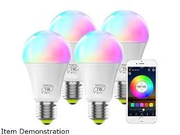 In this style led bulb, clusters of leds are covered by a lens which spreads the light over a wider area, like standard incandescent bulbs. Magiclight Smart Light Bulb 60w Equivalent A19 7w Newegg Com