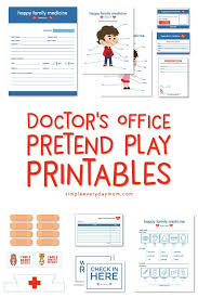 Dramatic Play Doctors Office Printables Dramatic Play Preschool Dramatic Play Printables Dramatic Play Centers