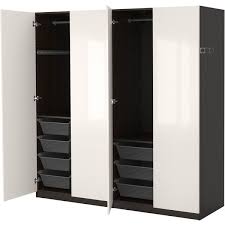 Open wardrobe, white stained, 120x50x197 cm. Ikea Odda Wardrobe Black White At Home Furniture Store Ikea Pax Closet Wardrobe Ikea