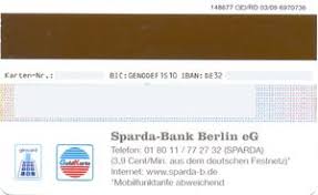 Digitales telefonbuch mit rückwärtssuche für deutschland. Bank Card Sparda Bank Berlin Bankcard Ec Chip Sparda Bank Berlin Eg Germany Federal Republic Col De Ms 0202 02