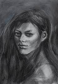 Acrylic and charcoal paintings by an artist