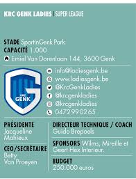 Is drinking a guinness special export by guinness at krc genk ladies. Krc Genk Ladies Sport Foot Magazine Sur Pc Sportmagazine
