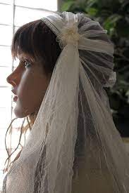 1920s Style Juliet Veil Bridal Cap Cap Veil Bridal Cap Veil