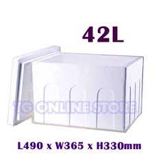 L490 x w365 x h380mm internal dimensions : Styrofoam Ice Box Cooler Box Picnic Box Foam Box Fish Box Tong Ais Polyfoam 42l Shopee Malaysia