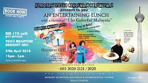 Physically present in malaysia to attend the required assessments in may / june. Atmosphere 360 Atmosphere 360 Present An Entertaining Lunch With A Theme Of The Colourful Malaysia Hosted By Dee Jangan Ketawa 24th April 2018 12pm 3pm Th03 Megaview Banquet Hall Win