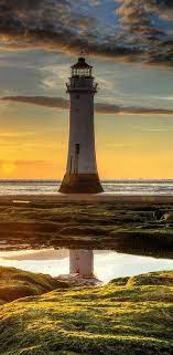 Sun Sand And Beach New Brighton Wallasey England Fari Paesaggi Tramonti