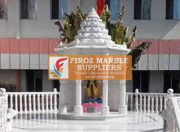 Outdoor Marble Temple Outdoor Marble Temple Design In 2020 Temple Design Home Temple Pooja Mandir