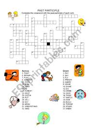 Crossword Past Participle Regular And Irregular Verbs 34