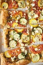 Recipe Vegetable Pesto Puff Pastry Tart Recipe Puff Pastry Tart Veggie Tart Pastry Tart