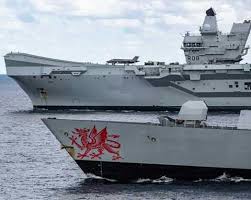 The Royal Navy Aircraft Carrier Hms Queen Elizabeth R 08 Being Escorted By The Air Defense D In 2020 Royal Navy Aircraft Carriers Navy Aircraft Carrier Navy Aircraft