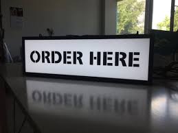 Custom Sign Retro Light Box Sign Black Sides Custom Text Etsy