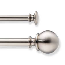 Urn telescoping double drapery rod set antique bronze durable black southwestern. Double Ball Curtain Rod Threshold Target