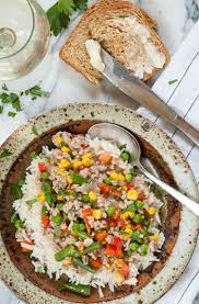 Ground Pork Gravy With Mixed Vegetables On Rice Recipe Pork Gravy Mixed Vegetables Ground Pork