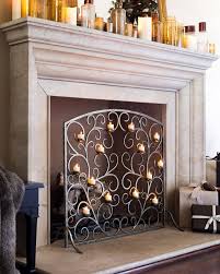 Tea Light Hearth Fireplace Screen Burnished Gold Balsam Hill Decorative Fireplace Screens Candles In Fireplace Faux Fireplace