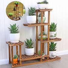 Only 1 available and it's in 12 people's carts. Roller Wooden Tray Flower Pot Plant Stand Display Indoor Outdoor Garden Plant Stands Home Garden